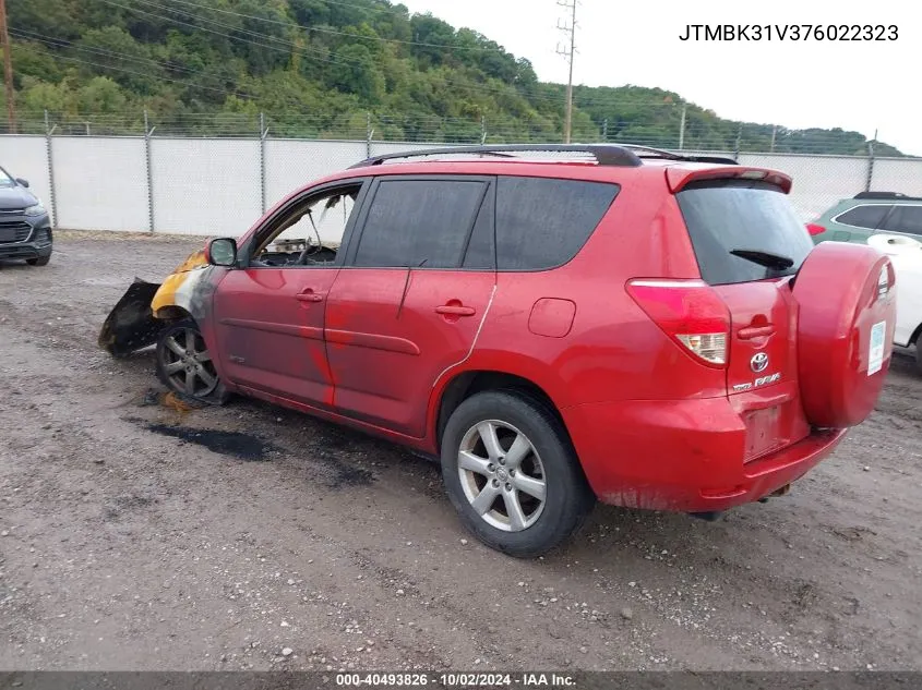 2007 Toyota Rav4 Limited V6 VIN: JTMBK31V376022323 Lot: 40493826