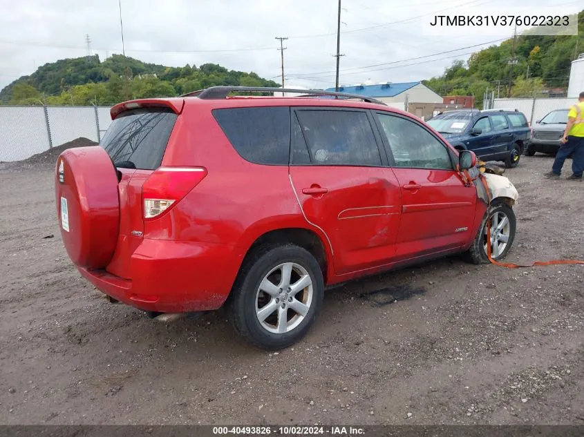 2007 Toyota Rav4 Limited V6 VIN: JTMBK31V376022323 Lot: 40493826