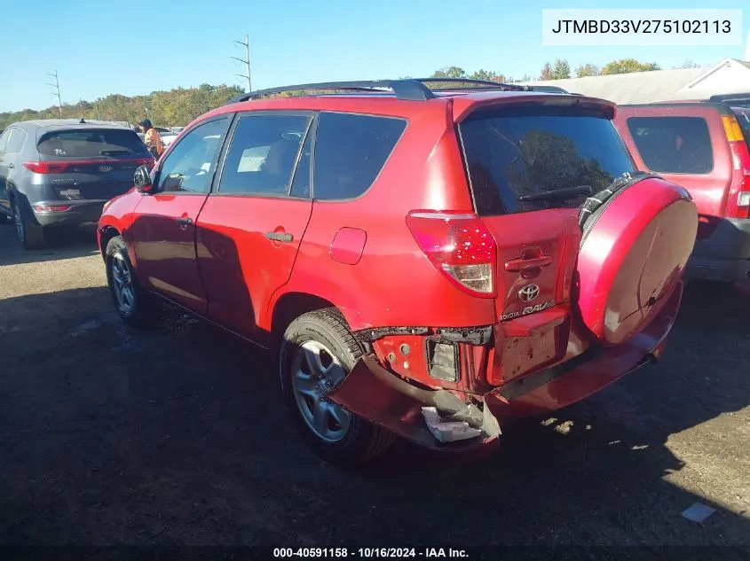 JTMBD33V275102113 2007 Toyota Rav4