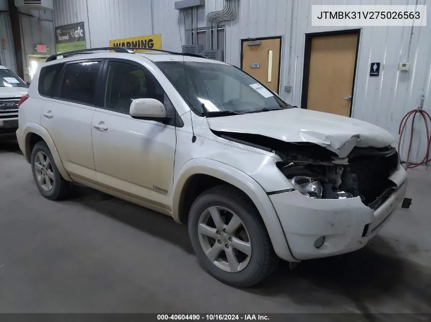 2007 Toyota Rav4 Limited V6 VIN: JTMBK31V275026563 Lot: 40604490