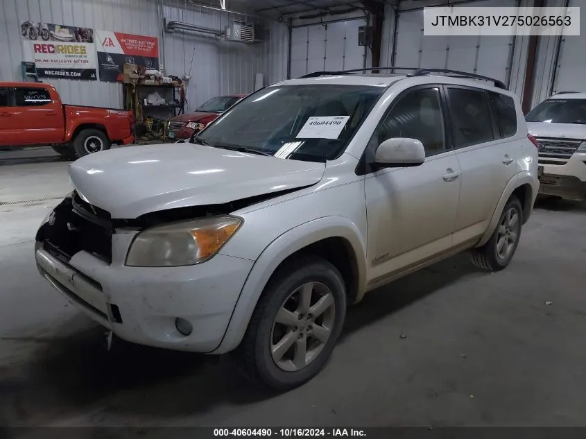 2007 Toyota Rav4 Limited V6 VIN: JTMBK31V275026563 Lot: 40604490