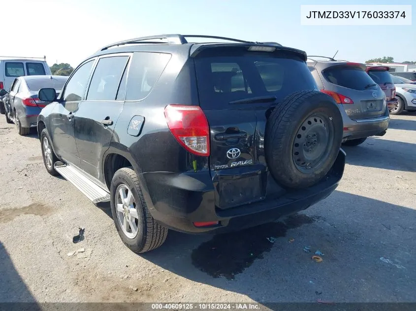 2007 Toyota Rav4 VIN: JTMZD33V176033374 Lot: 40609125