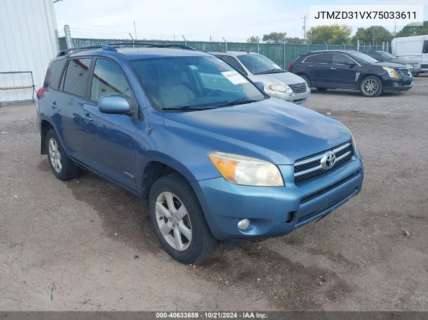 2007 Toyota Rav4 Limited VIN: JTMZD31VX75033611 Lot: 40633659