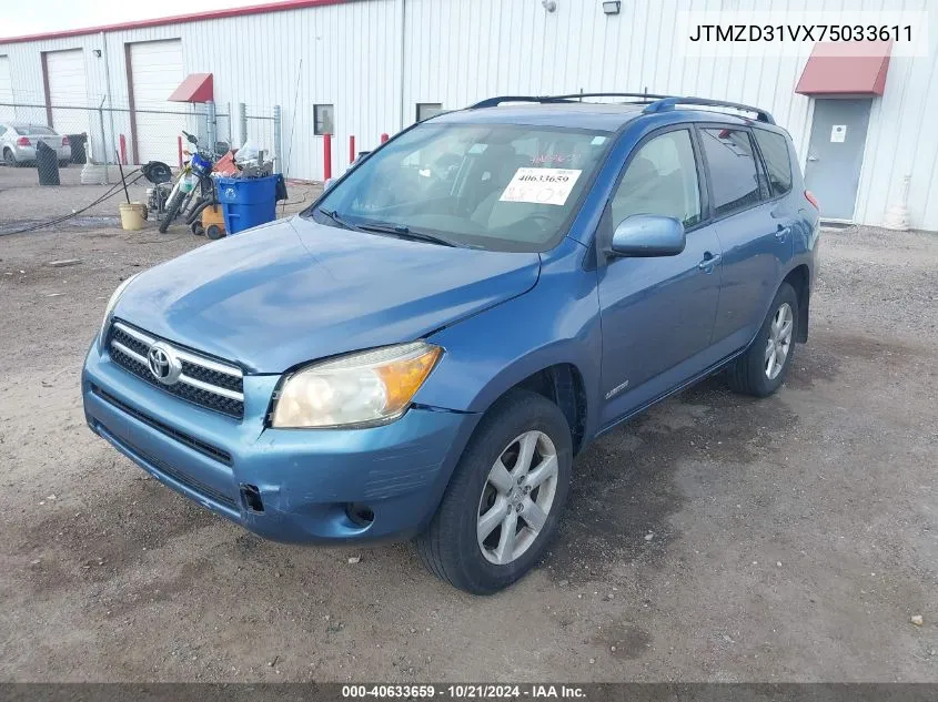 2007 Toyota Rav4 Limited VIN: JTMZD31VX75033611 Lot: 40633659