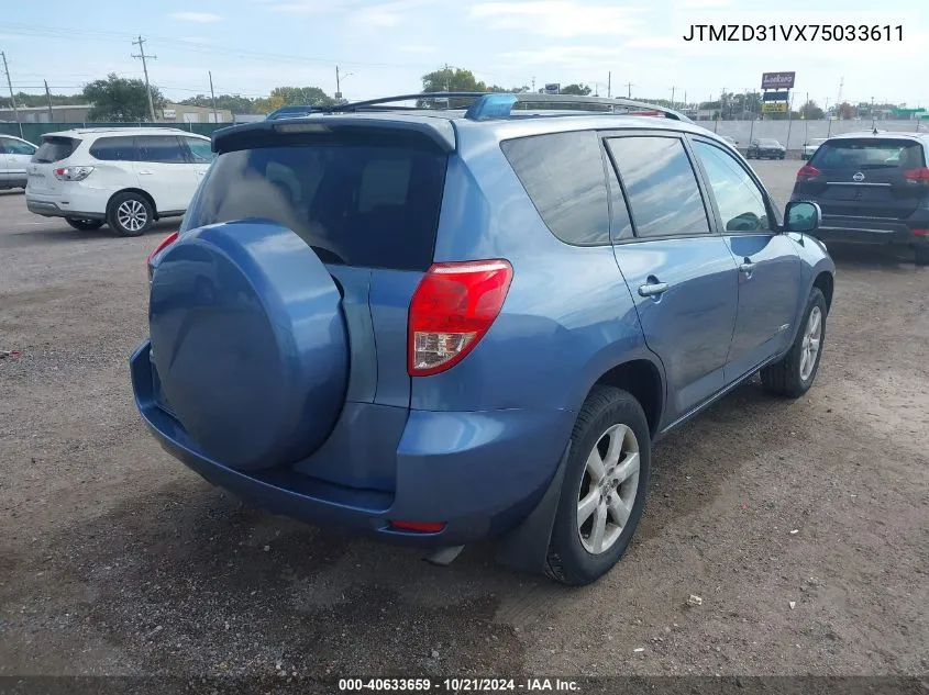 2007 Toyota Rav4 Limited VIN: JTMZD31VX75033611 Lot: 40633659