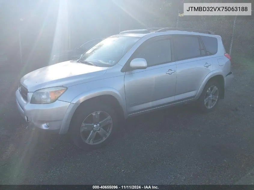 2007 Toyota Rav4 Sport VIN: JTMBD32VX75063188 Lot: 40655096