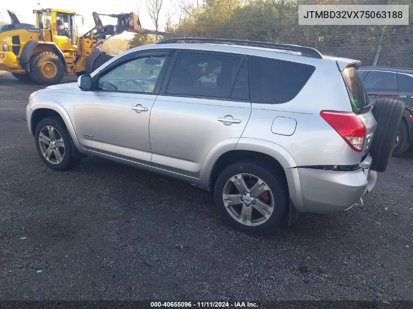 2007 Toyota Rav4 Sport VIN: JTMBD32VX75063188 Lot: 40655096