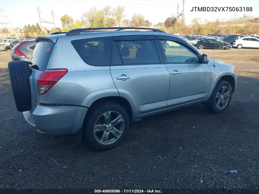 2007 Toyota Rav4 Sport VIN: JTMBD32VX75063188 Lot: 40655096