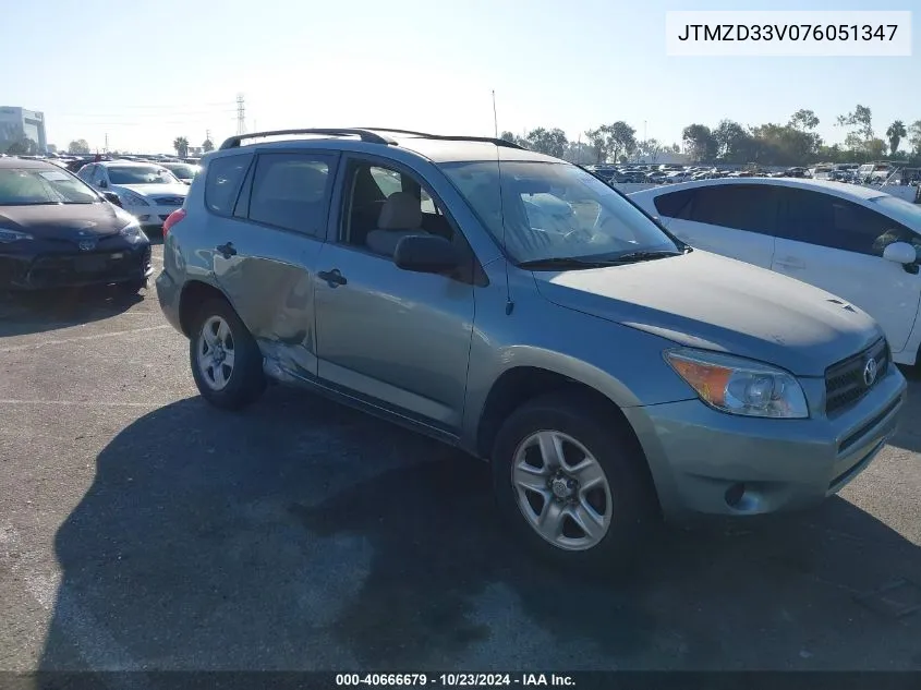 2007 Toyota Rav4 VIN: JTMZD33V076051347 Lot: 40666679