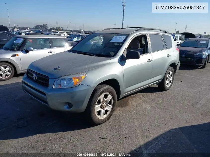 2007 Toyota Rav4 VIN: JTMZD33V076051347 Lot: 40666679