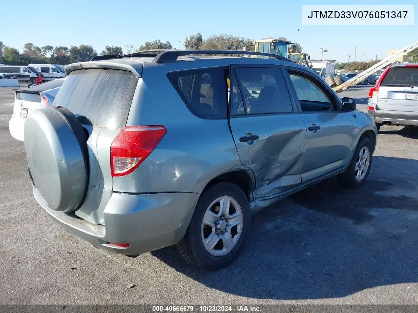 2007 Toyota Rav4 VIN: JTMZD33V076051347 Lot: 40666679