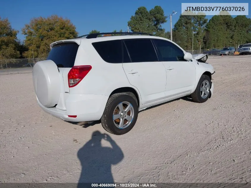 2007 Toyota Rav4 VIN: JTMBD33V776037026 Lot: 40669094