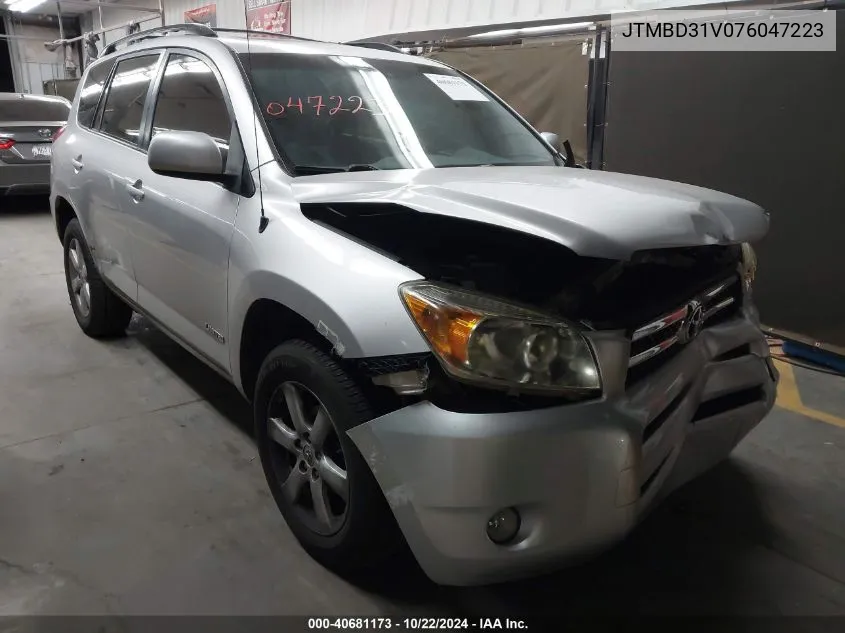 2007 Toyota Rav4 Limited VIN: JTMBD31V076047223 Lot: 40681173