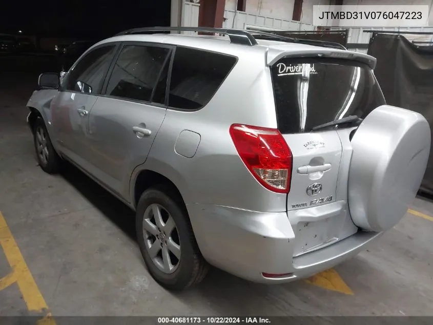 2007 Toyota Rav4 Limited VIN: JTMBD31V076047223 Lot: 40681173