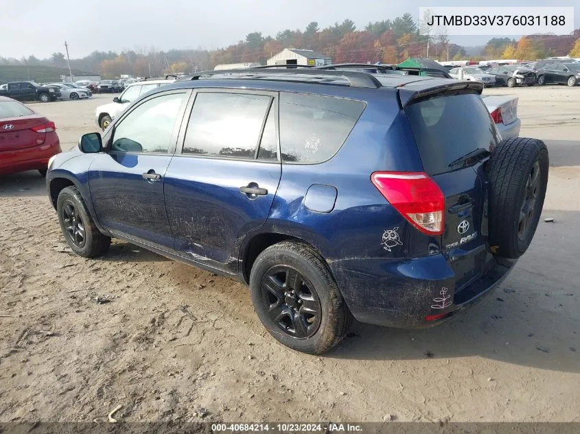 2007 Toyota Rav4 VIN: JTMBD33V376031188 Lot: 40684214