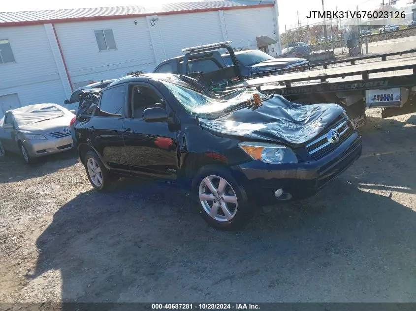 2007 Toyota Rav4 Limited V6 VIN: JTMBK31V676023126 Lot: 40687281