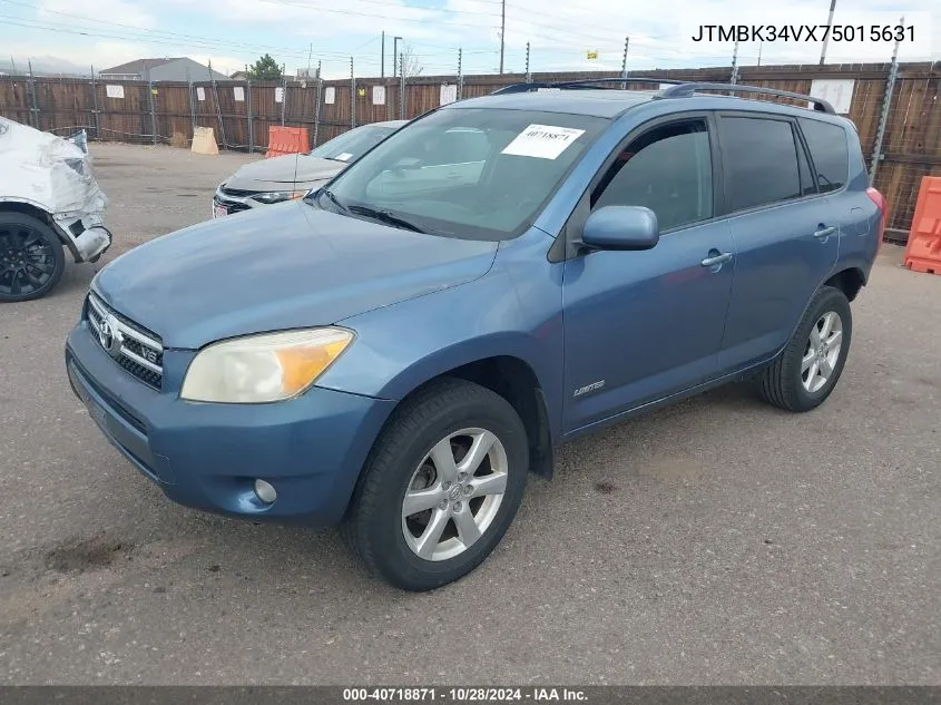 2007 Toyota Rav4 Limited V6 VIN: JTMBK34VX75015631 Lot: 40718871