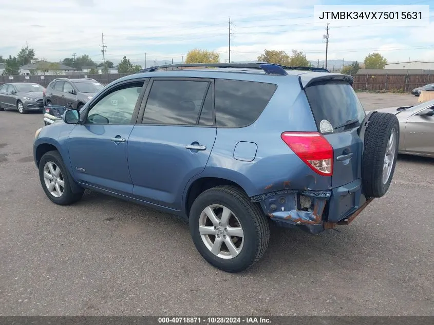 2007 Toyota Rav4 Limited V6 VIN: JTMBK34VX75015631 Lot: 40718871