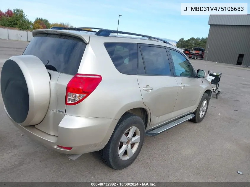 2007 Toyota Rav4 Limited VIN: JTMBD31V475106683 Lot: 40732992