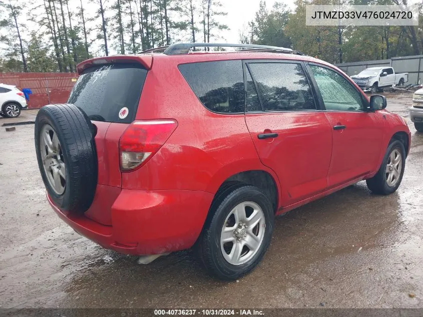 JTMZD33V476024720 2007 Toyota Rav4