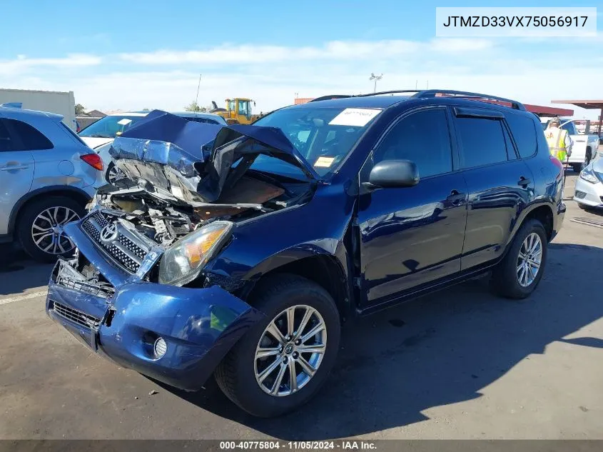 2007 Toyota Rav4 VIN: JTMZD33VX75056917 Lot: 40775804