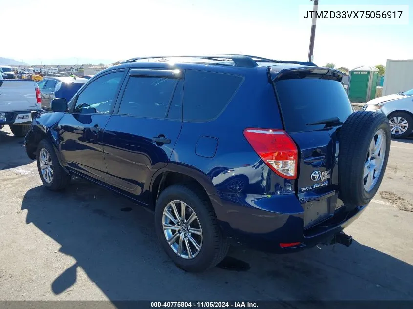 2007 Toyota Rav4 VIN: JTMZD33VX75056917 Lot: 40775804