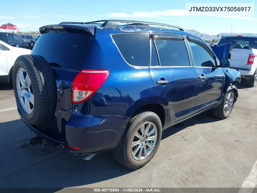 2007 Toyota Rav4 VIN: JTMZD33VX75056917 Lot: 40775804