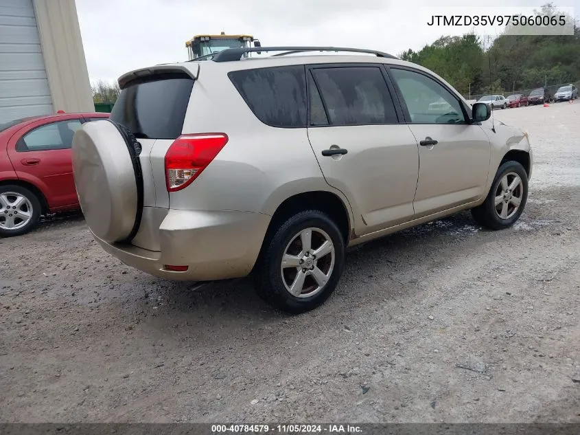 2007 Toyota Rav4 VIN: JTMZD35V975060065 Lot: 40784579