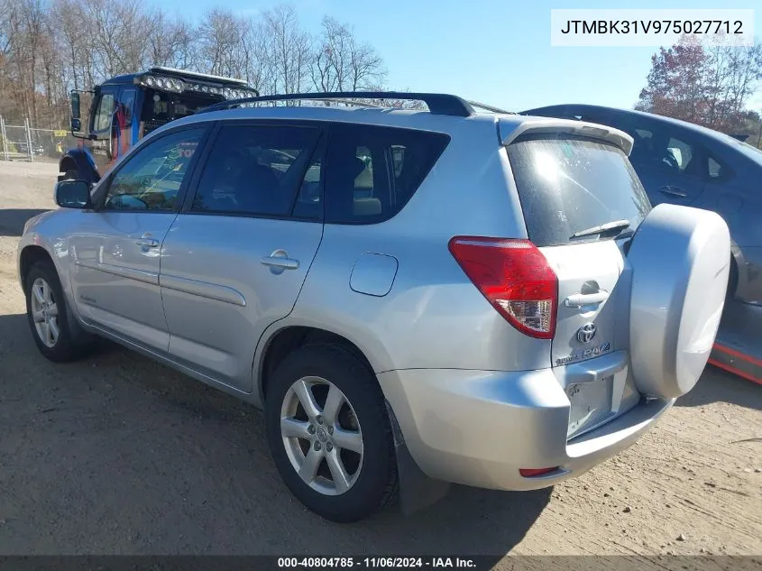 2007 Toyota Rav4 Limited V6 VIN: JTMBK31V975027712 Lot: 40804785