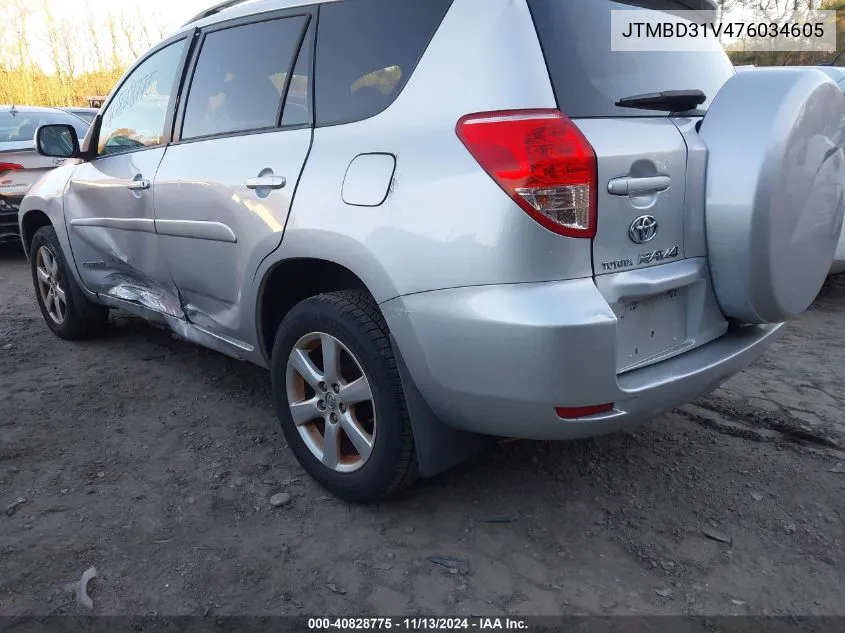 2007 Toyota Rav4 Limited VIN: JTMBD31V476034605 Lot: 40828775