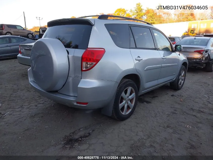 2007 Toyota Rav4 Limited VIN: JTMBD31V476034605 Lot: 40828775