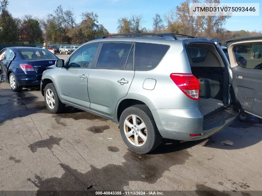 2007 Toyota Rav4 Limited VIN: JTMBD31V075093446 Lot: 40843355