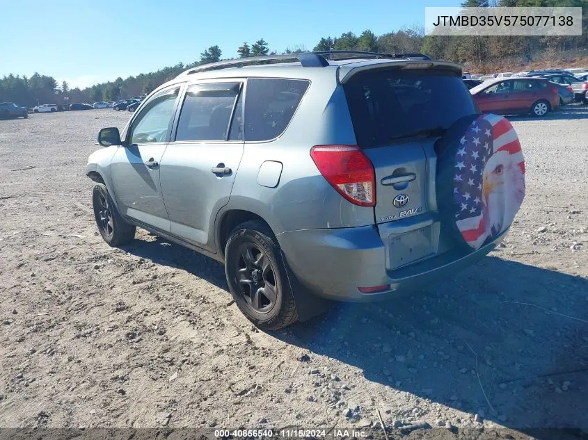 2007 Toyota Rav4 VIN: JTMBD35V575077138 Lot: 40856540