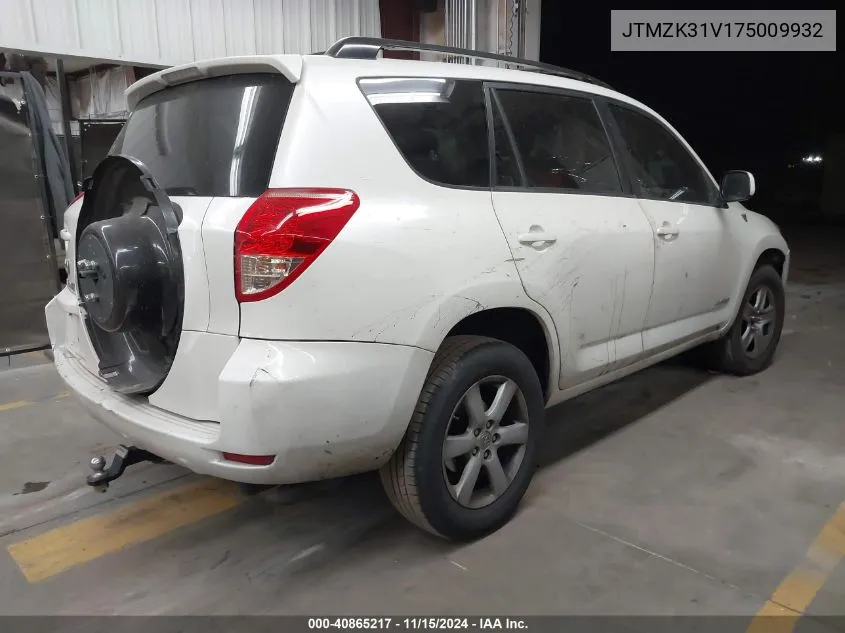 2007 Toyota Rav4 Limited V6 VIN: JTMZK31V175009932 Lot: 40865217