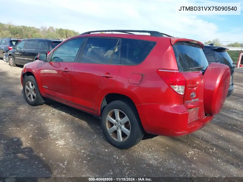 2007 Toyota Rav4 Limited VIN: JTMBD31VX75090540 Lot: 40868905