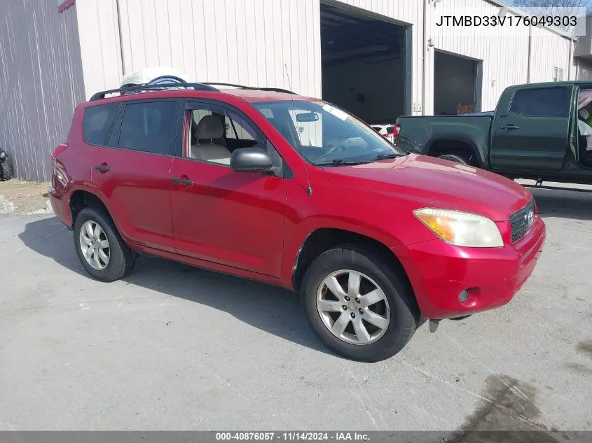 2007 Toyota Rav4 VIN: JTMBD33V176049303 Lot: 40876057