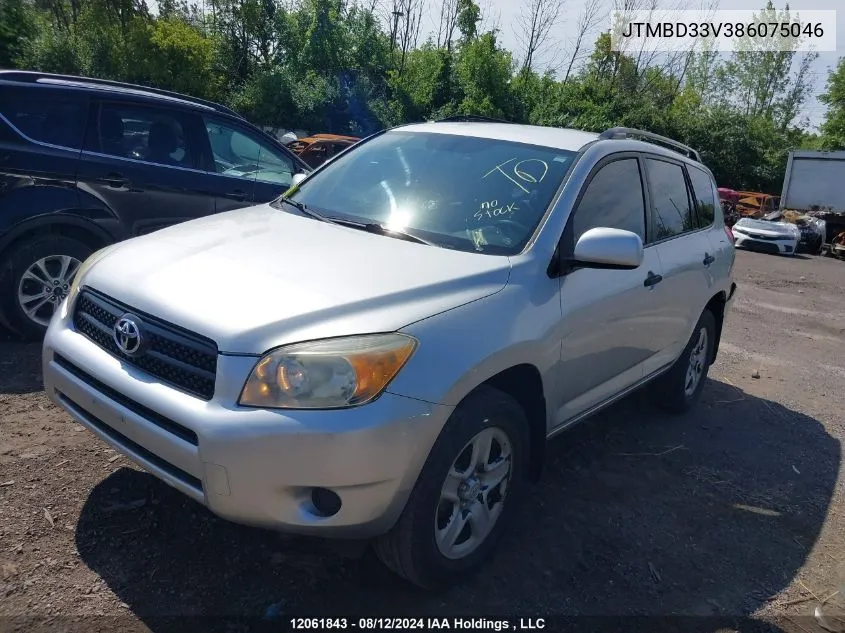 2008 Toyota Rav4 VIN: JTMBD33V386075046 Lot: 12061843