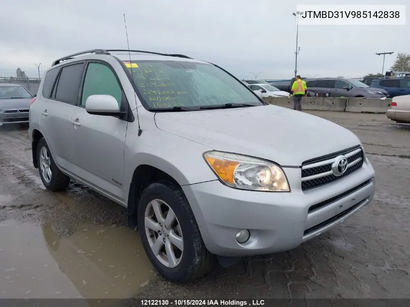 2008 Toyota Rav4 Limited VIN: JTMBD31V985142838 Lot: 12122130