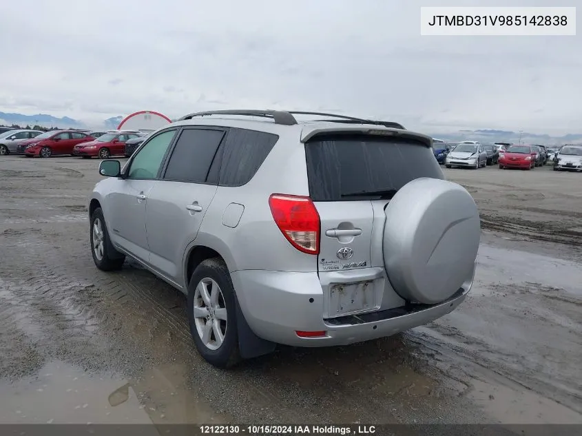 JTMBD31V985142838 2008 Toyota Rav4 Limited