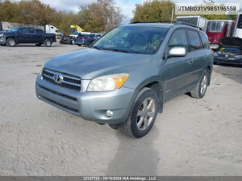 2008 Toyota Rav4 Limited VIN: JTMBD31V985196558 Lot: 12127723