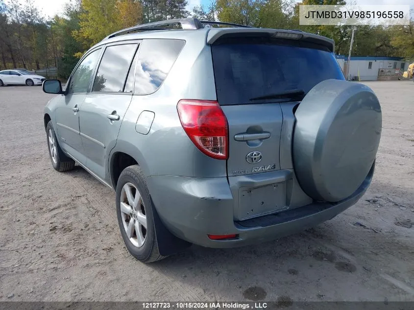 2008 Toyota Rav4 Limited VIN: JTMBD31V985196558 Lot: 12127723