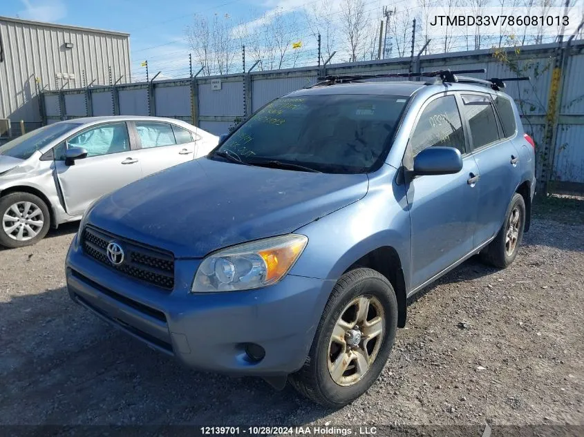 2008 Toyota Rav4 VIN: JTMBD33V786081013 Lot: 12139701