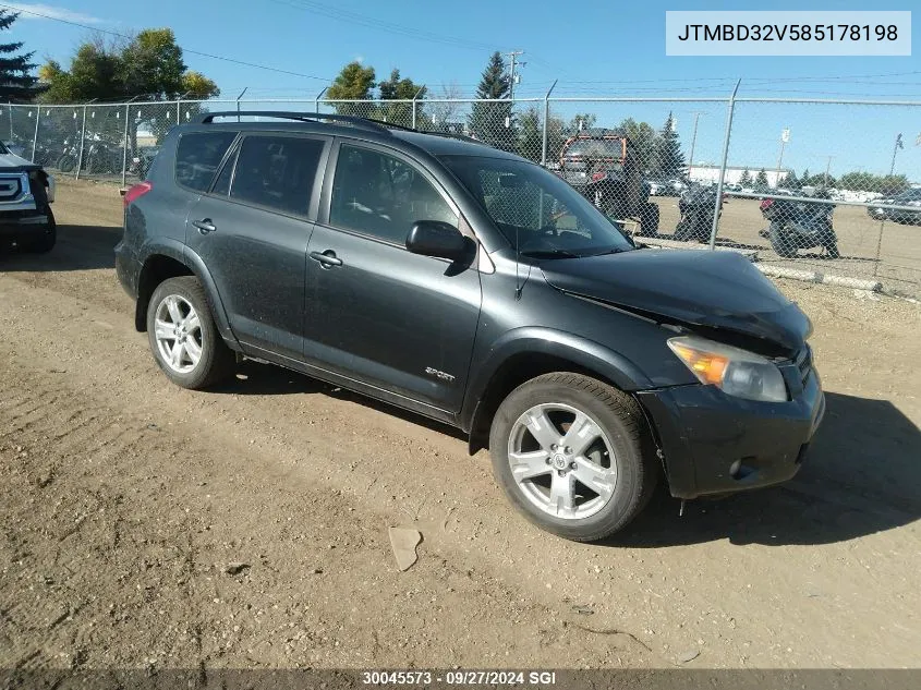 2008 Toyota Rav4 Sport VIN: JTMBD32V585178198 Lot: 30045573