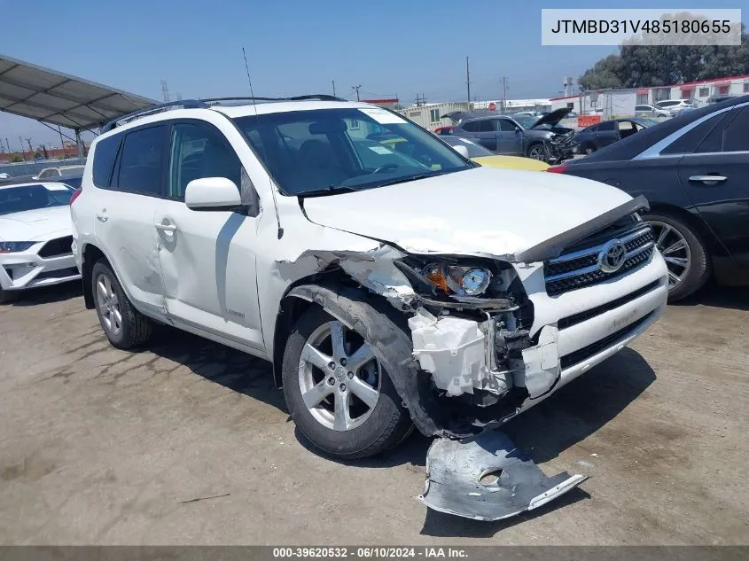 2008 Toyota Rav4 Limited VIN: JTMBD31V485180655 Lot: 39620532