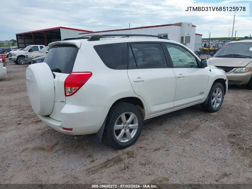 2008 Toyota Rav4 Limited VIN: JTMBD31V685125978 Lot: 39685272