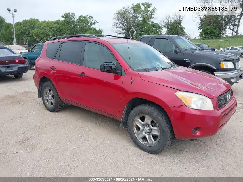 2008 Toyota Rav4 VIN: JTMBD33VX85186179 Lot: 39693521