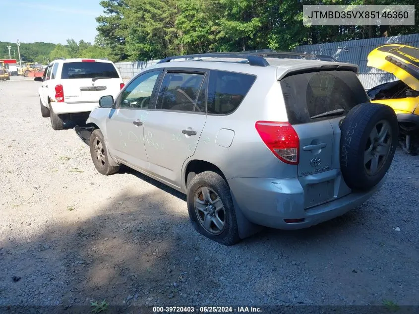 2008 Toyota Rav4 VIN: JTMBD35VX85146360 Lot: 39720403