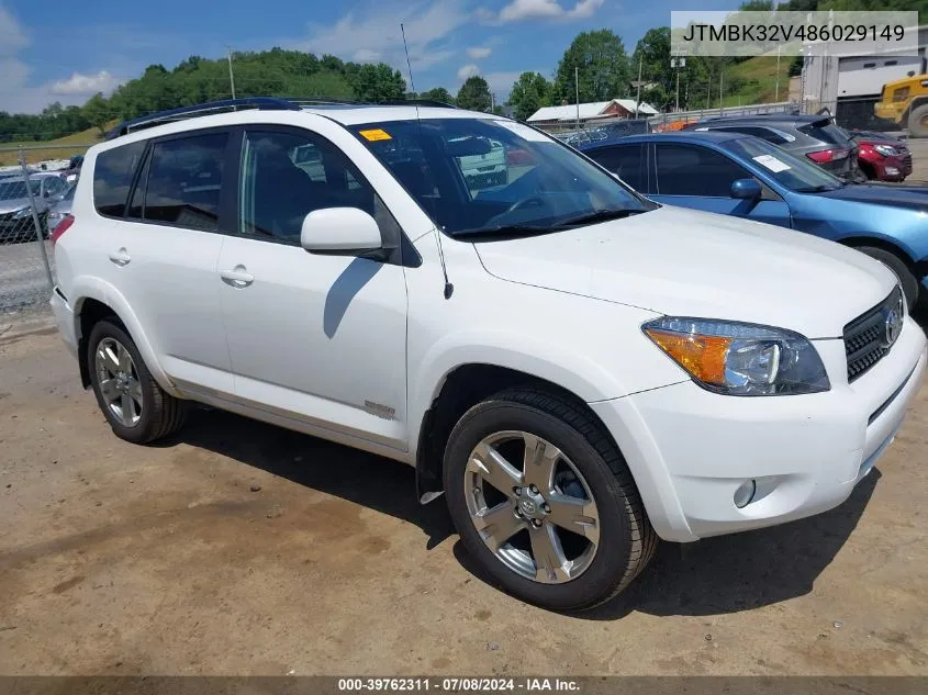 2008 Toyota Rav4 Sport V6 VIN: JTMBK32V486029149 Lot: 39762311