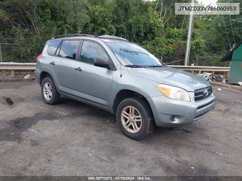 2008 Toyota Rav4 VIN: JTMZD33V786060953 Lot: 39772073