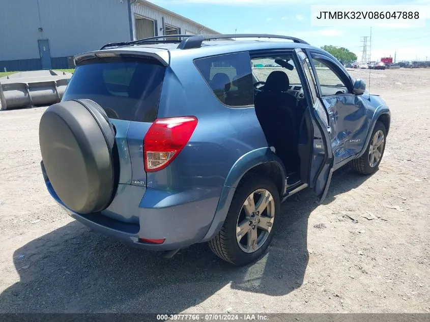 JTMBK32V086047888 2008 Toyota Rav4 Sport V6